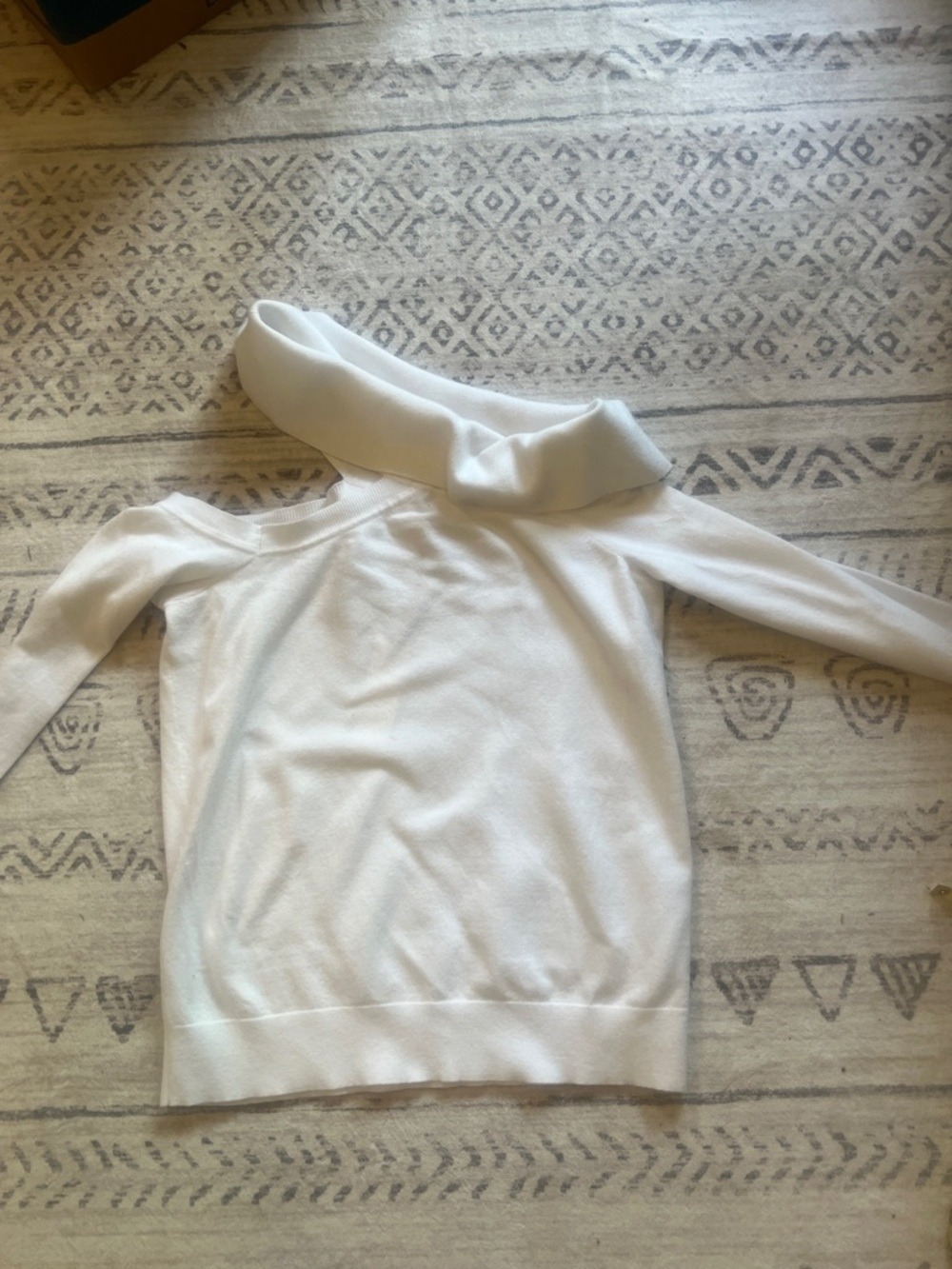 L'agence Cream Off-The-Shoulder Long Sleeve Sweater
